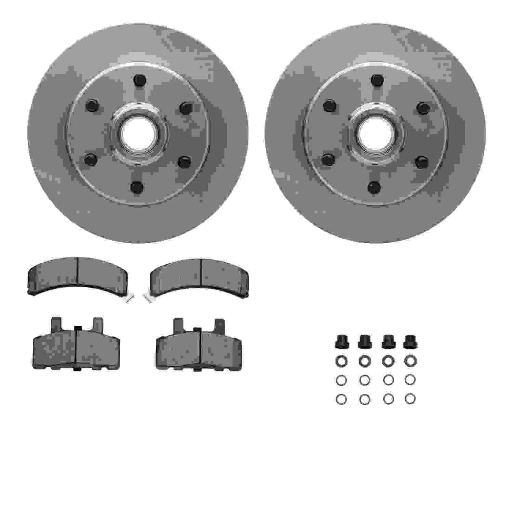 DFC 94-02 Chevrolet Express 2500 Front Rotors with Heavy Duty Brake Pads w/Hardware