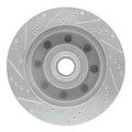 R1 Concepts Brake Rotor Drilled and Slotted Silver Fits Ford Excursion