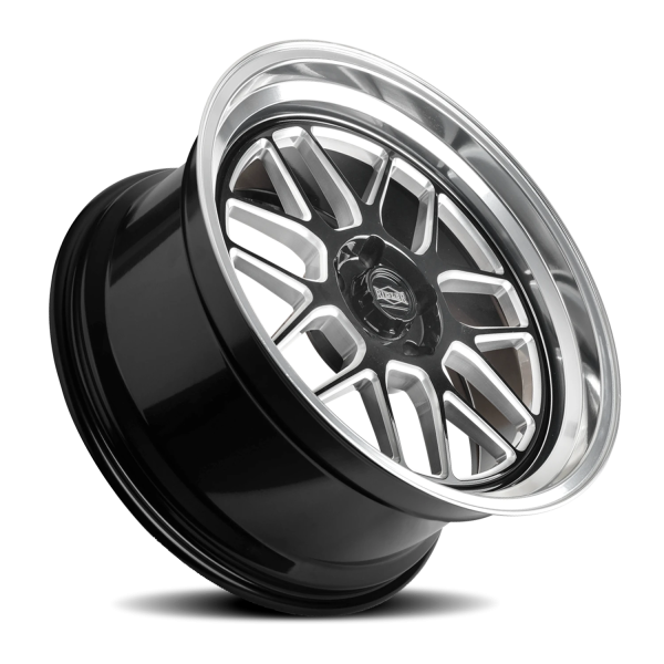 RIDLER 611 611 GLOSS BLACK/MILLED WITH DIAMOND CUT LIP 18X9.5 5-114.3 0MM 83.82MM