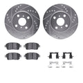 R1 E- Line Series Brake Rotor - D/S - Silver w/ Ceramic Pads Hdw Fits Toyota Prius