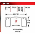 Hawk Brembo/Alcon DTC-60 Race Brake Pad Sets