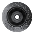R1 Concepts Brake Rotor Drilled and Slotted Silver Fits Ford Excursion