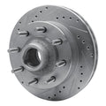R1 Concepts Brake Rotor Drilled and Slotted Silver Fits Ford Excursion
