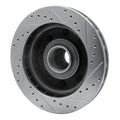 R1 Concepts Brake Rotor Drilled and Slotted Silver Fits Ford Excursion