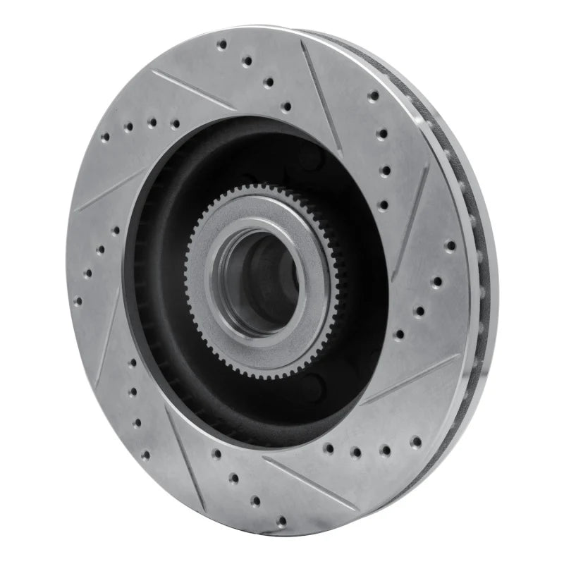 R1 05-07 Ford F-250 2WD (Super Duty) Front Left Drilled & Slotted Silver Brake Rotor