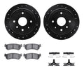 R1 E- Line Series Brake Rotor - D/S - Black w/ Ceramic Pads Hdw Fits Chevrolet Optra
