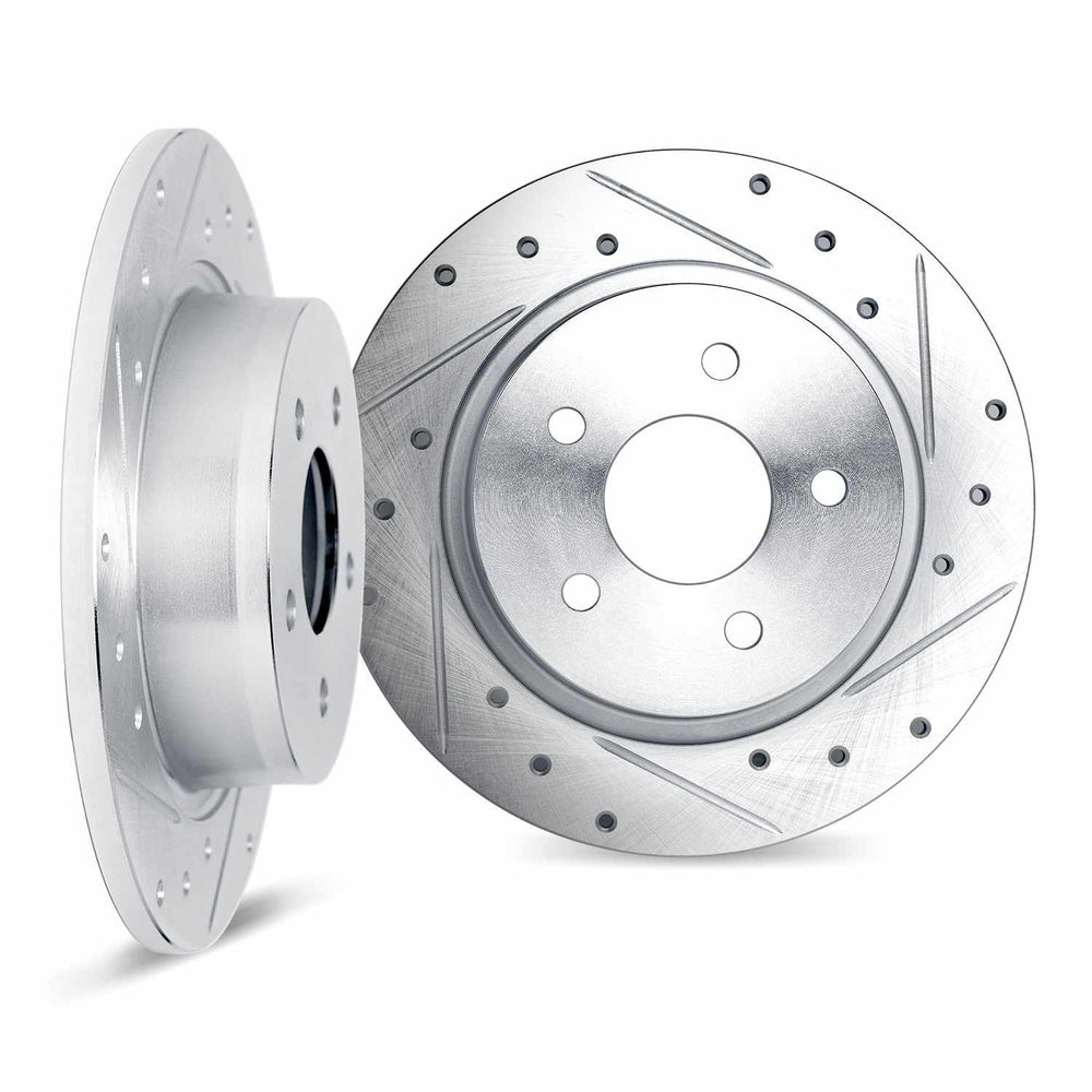 DFC 21-25 Hyundai Sonata Rear Drilled & Slotted Silver Rotors