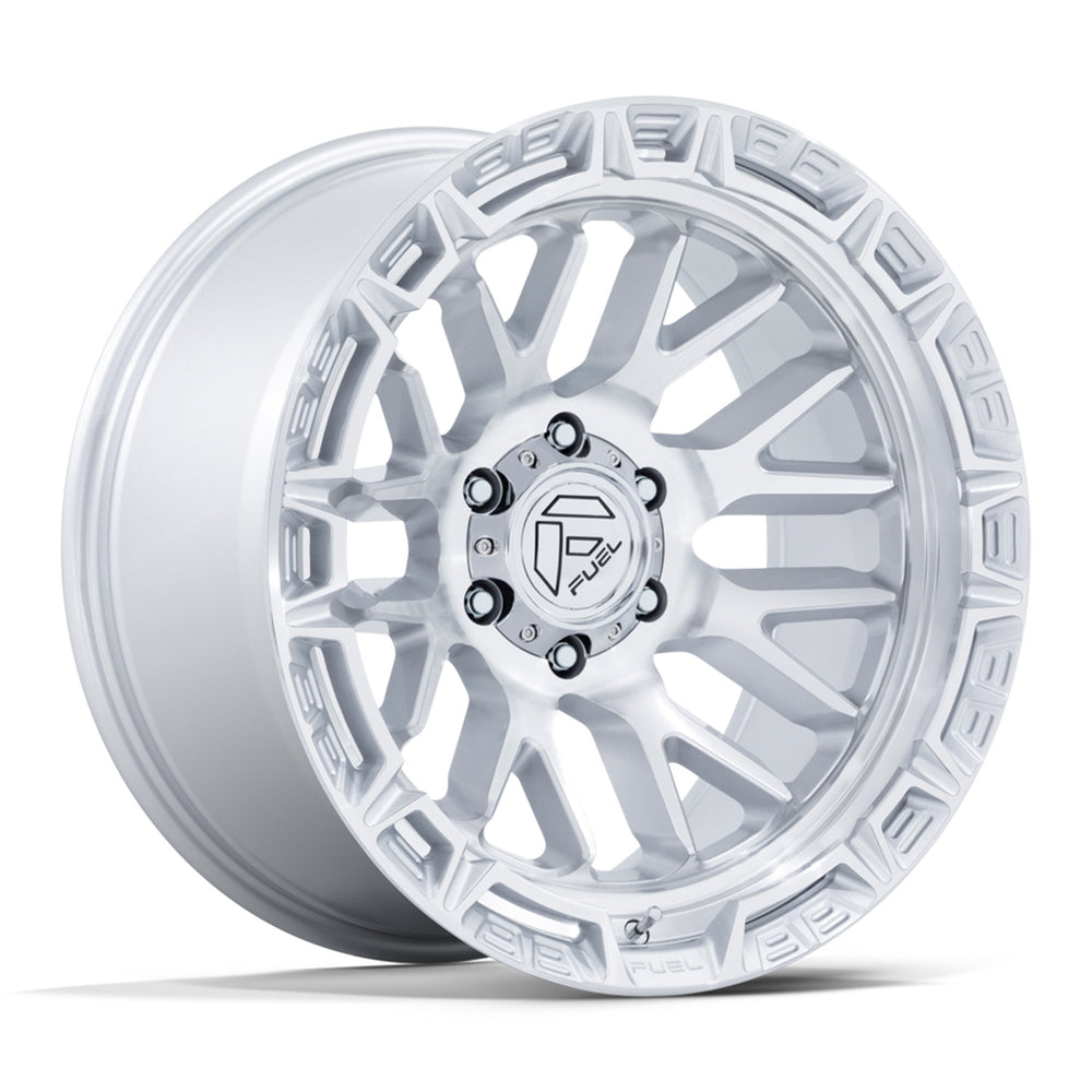 FUEL WHEELS RAIL 17X9 6X5.5 106 1 G-SLV MCH CAST ALUMINUM GLOSS SILVER W MACHINED FACE FC890SD17906801