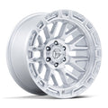 FUEL WHEELS RAIL 17X9 6X5.5 106 1 G-SLV MCH CAST ALUMINUM GLOSS SILVER W MACHINED FACE FC890SD17906801