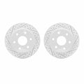 R1 99-08 Cadillac Escalade Front Drilled & Slotted Carbon Coated Brake Rotor Set