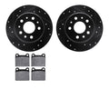 R1 E- Line Series Brake Rotor - D/S - Black w/ Ceramic Pads
