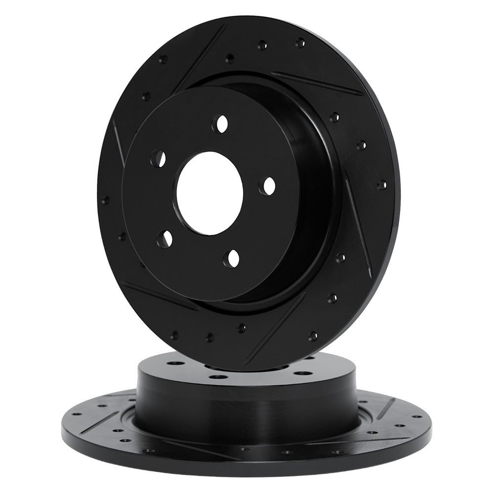 R1 Concepts Brake Rotor- D/S - Black Fits Kia Cadenza
