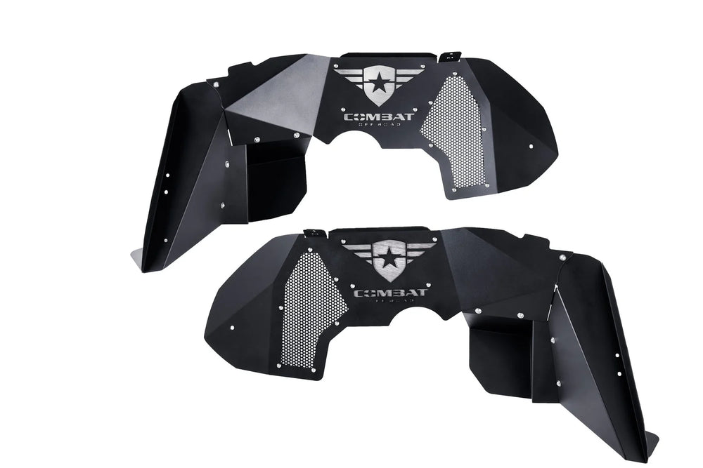 18C WRANGLER JL/JLU BATTLE READY ALUMINUM INNER FENDER KIT BLACK FRONT