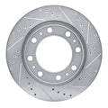R1 19-25 Ram 3500 Rear Right Drilled & Slotted Silver Brake Rotor