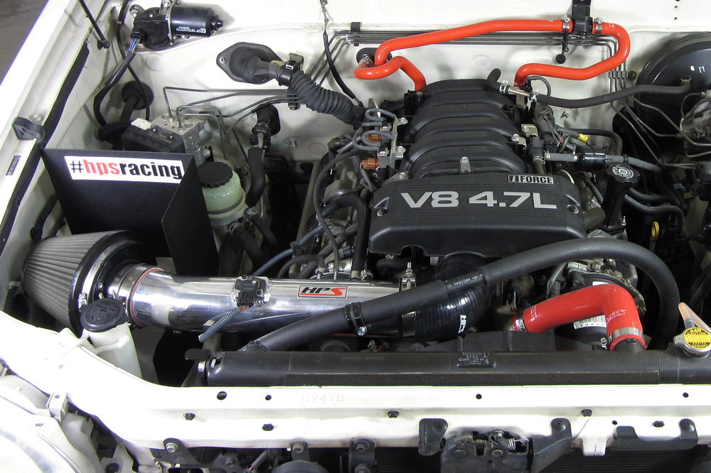HPS Performance Performance Cold Air Intake Kit 05-07 Toyota Sequoia 4.7L V8 Includes Heat Shield Red