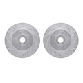 R1 74-80 Ford Maverick (Car) Front Drilled & Slotted Silver Brake Rotor Set