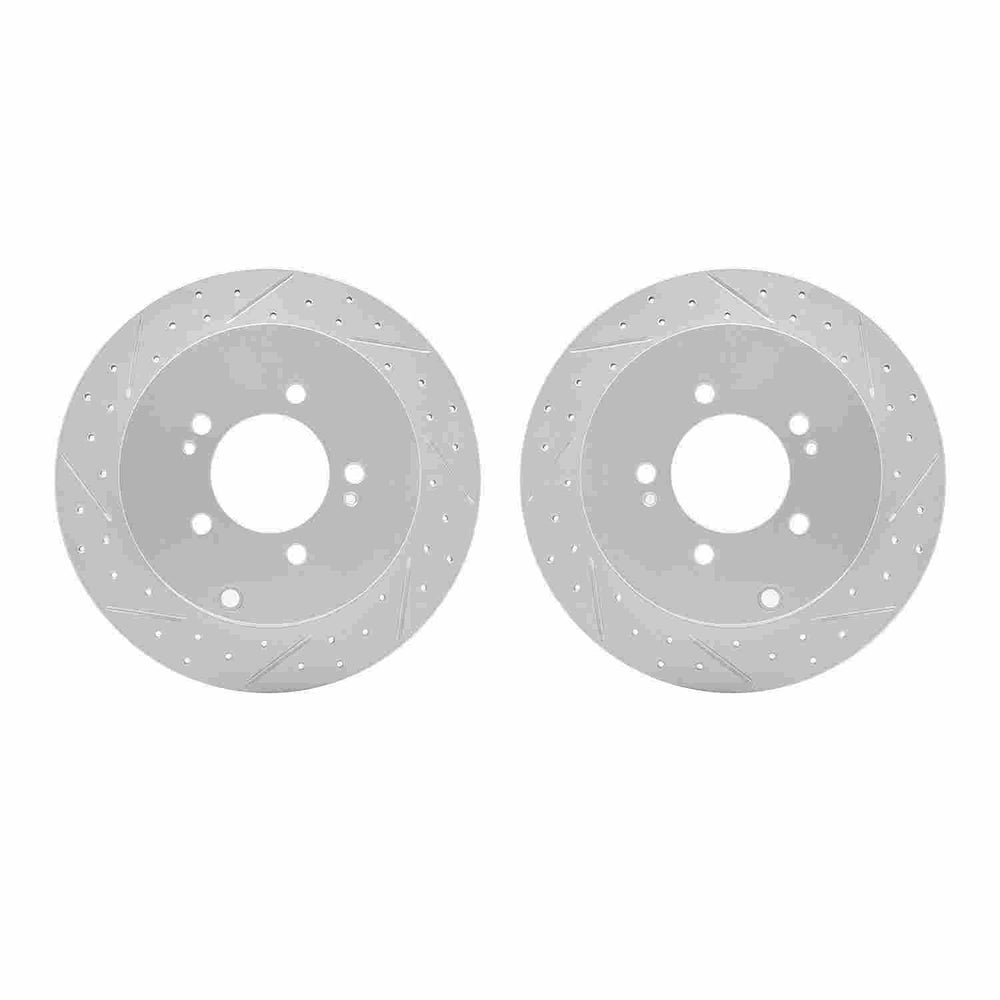 DFC 07-15 Mitsubishi Outlander Rear Drilled & Slotted Geoperformance Rotors