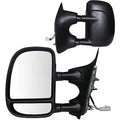 9904 FORD F250F550 SUPER DUTY PAIR POWER FOLDAWAY OE MIRROR BLACK EXTENDABLE TOWING DUAL GLASS