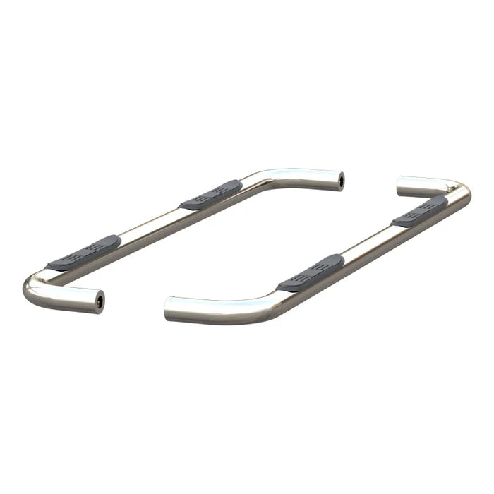 19C SILVERADO/SIERRA CREW CAB 3IN ROUND POLISHED STAINLESS STEEL SIDE BARS