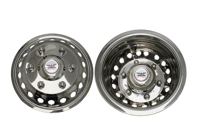 06C DODGE/RAM SPRINTER 16IN 6 LUG DUAL WHEEL POLISHED STAINLESS STEEL QUICK LINER SET
