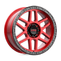 MESA 17x9 6x114.30 CANDY RED W/ BLACK LIP (18 mm)