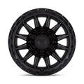 FUEL WHEELS PISTON 17X8.5 5X5 71 25 BLK-OUT GB-LP CAST ALUMINUM BLACKOUT W GLOSS BLACK LIP FC866MX17855025