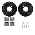 R1 E- Line Series Brake Rotor - D/S - Black w/ Ceramic Pads Hdw Fits Opel 1900