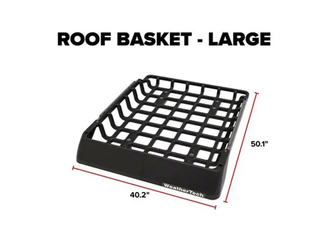 Weathertech Universal Large Roof Basket - Black