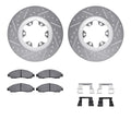 R1 04-08 Chevy Colorado Front Drill/Slot Silver Rotors w/Off-Road/Tow Pads