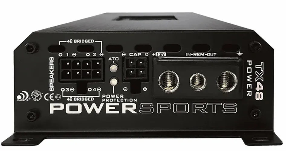 200 WATTS X 4 @ 4 OHM RMS MARINE 4 CHANNEL AMPLIFIER