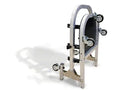 97C WRANGLER 2DR EZ4X4 DOOR HOLDER ALUMINUM ROLLING CART SILVER