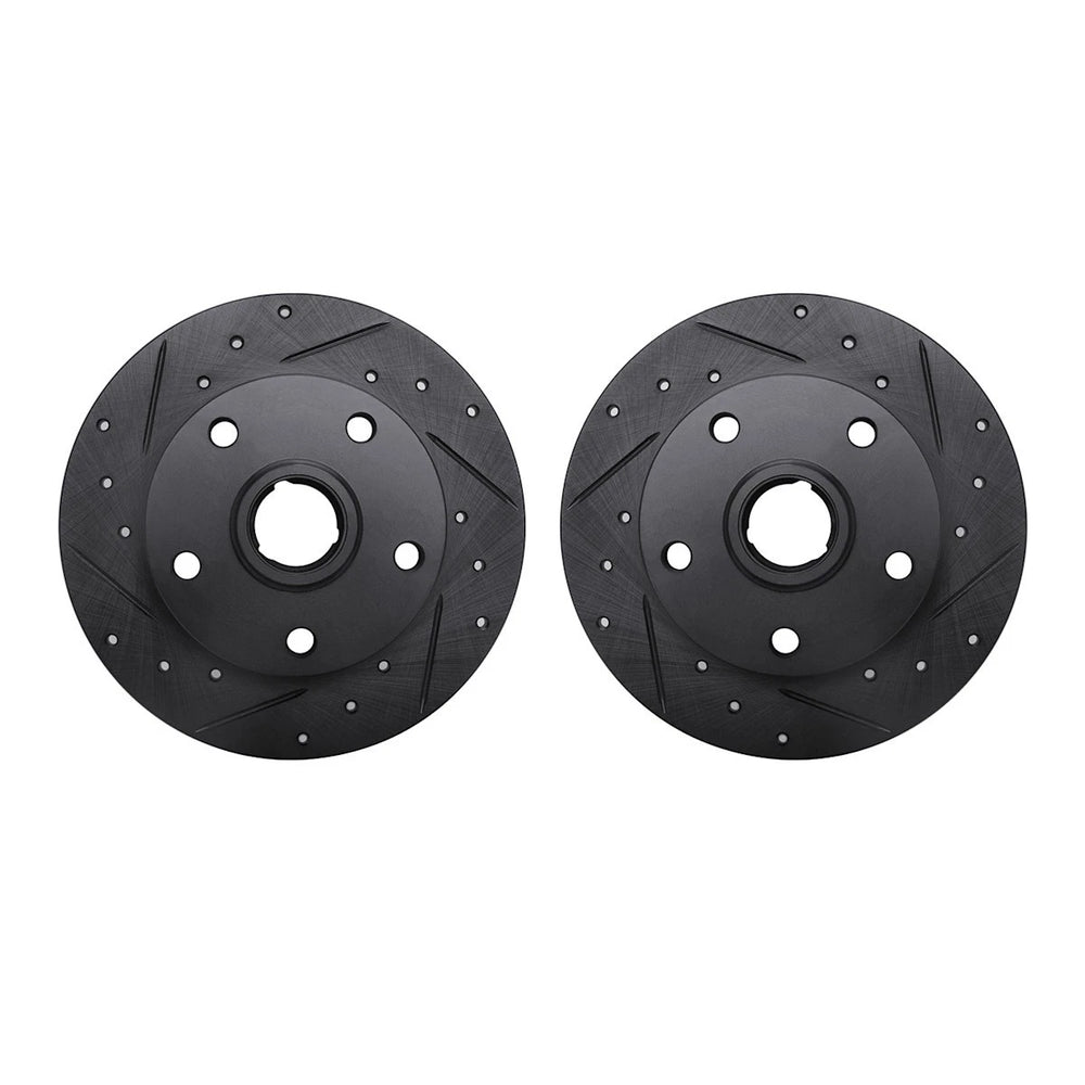R1 Concepts Brake Rotor- D/S - Black Fits Audi A4