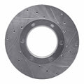 DFC 94-10 UD UD 1400 Front Right Drilled & Slotted Silver Brake Rotor