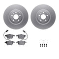 R1 Concepts Brake Rotor- Carbon Coated with Ceramic Pads Hdw Fits Audi S4