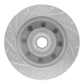 DFC 03-05 Ford Excursion Front Right Drilled & Slotted Silver Brake Rotor