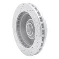 DFC 03-05 Ford Excursion Front Right Drilled & Slotted Silver Brake Rotor