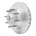 DFC 03-05 Ford Excursion Front Right Drilled & Slotted Silver Brake Rotor