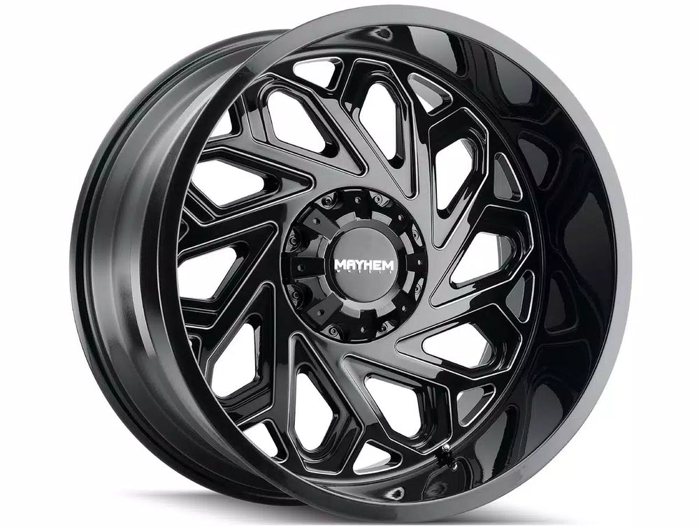 MAYHEM ESSEX 8112 GLOSS BLACK MILLED SPOKES 20X10 8-165.1 -19MM 125.2MM