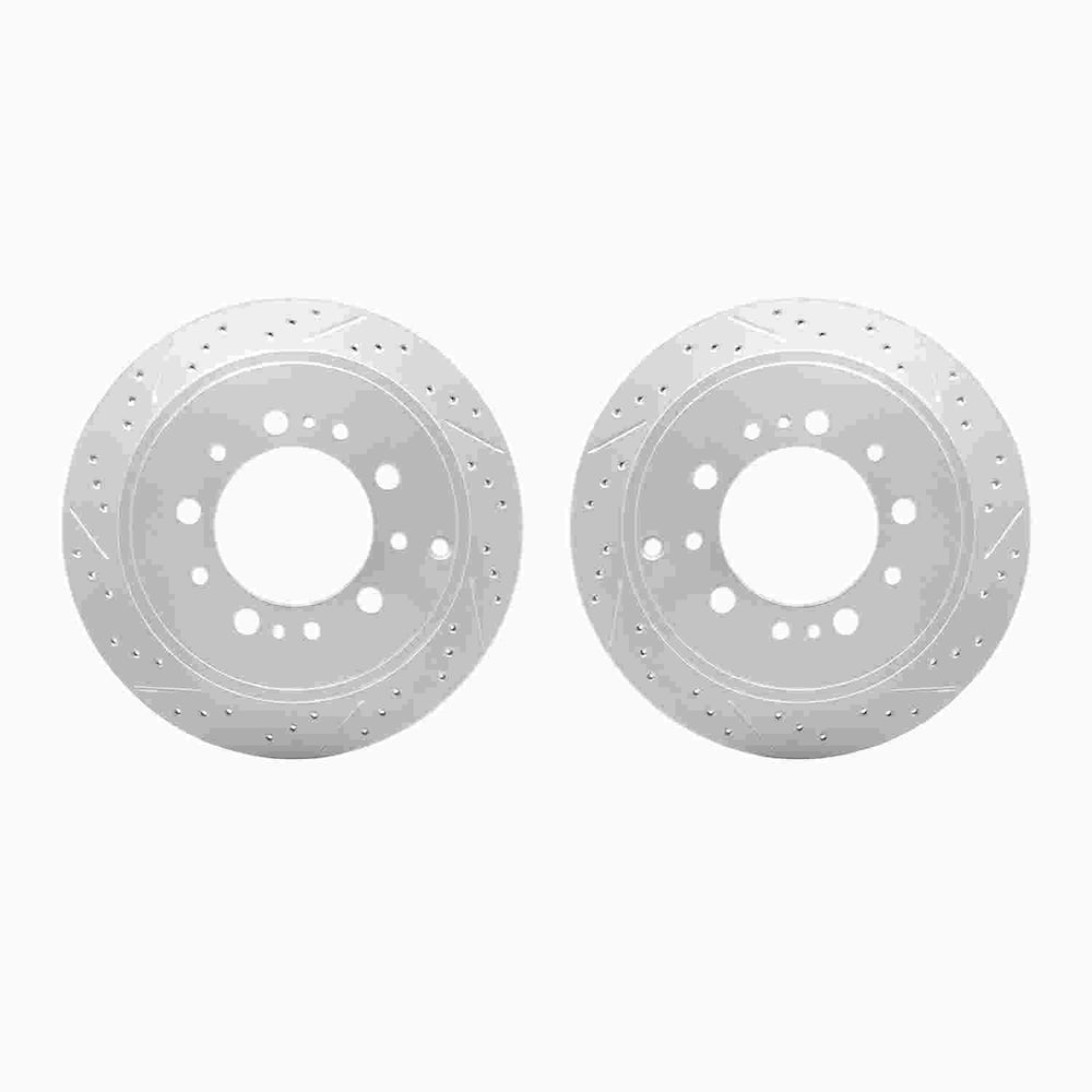 DFC 07-22 Lexus LX570 Rear Drilled & Slotted Geoperformance Rotors