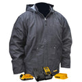 MENS HEATED COAT KITTED BLACK SIZE L