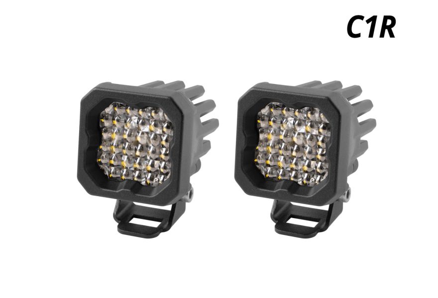 Diode Dynamics Stage Series C1R - White Flood Standard LED Pod (Pair)