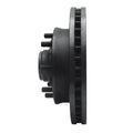 R1 01-02 Chevrolet Express 3500 Front Right Drilled & Slotted Black Brake Rotor