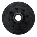 R1 95-07 Ford E-350 Econoline Club Wagon Front Left Drilled & Slotted Black Brake Rotor