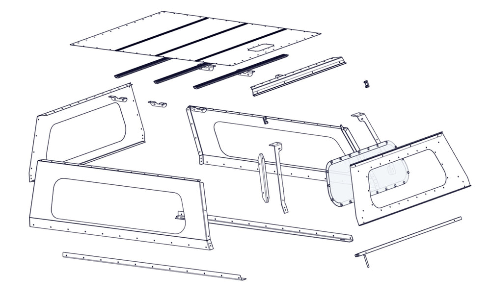 51IN DRIVER SIDE WINDOW KIT (SHORT & MIDSIZE BOX)
