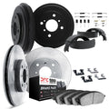 DFC 04-06 Scion xA Front & Rear Rotors with 5000 Advanced Brake Pads w/Drums/Shoes/Hardware