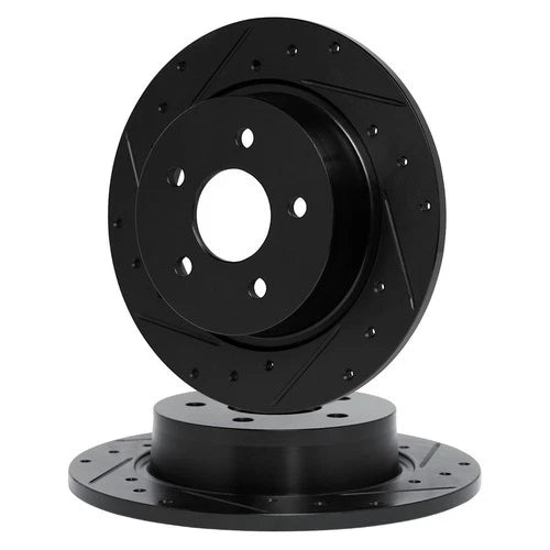 R1 Concepts Brake Rotor- D/S - Black Fits Jeep Grand