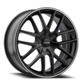 ~(38 lbs. 22X22X10)~ TR60 (3260) MATTE BLACK/MACHINED RING 20X8.5 5-114.3/5-120 20MM 74.1MM