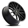 ~(38 lbs. 22X22X10)~ TR60 (3260) MATTE BLACK/MACHINED RING 20X8.5 5-114.3/5-120 20MM 74.1MM