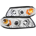0005 IMPALA PROJECTOR HALO CHROME CLEAR HEADLIGHTS DRIVER/PASSENGER