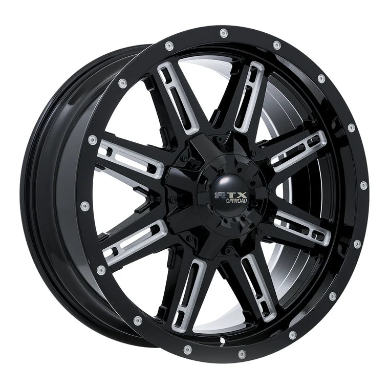 RAVINE 20X9 6X139.7 ET0 CB106.1 GLOSS BLACK MILLED